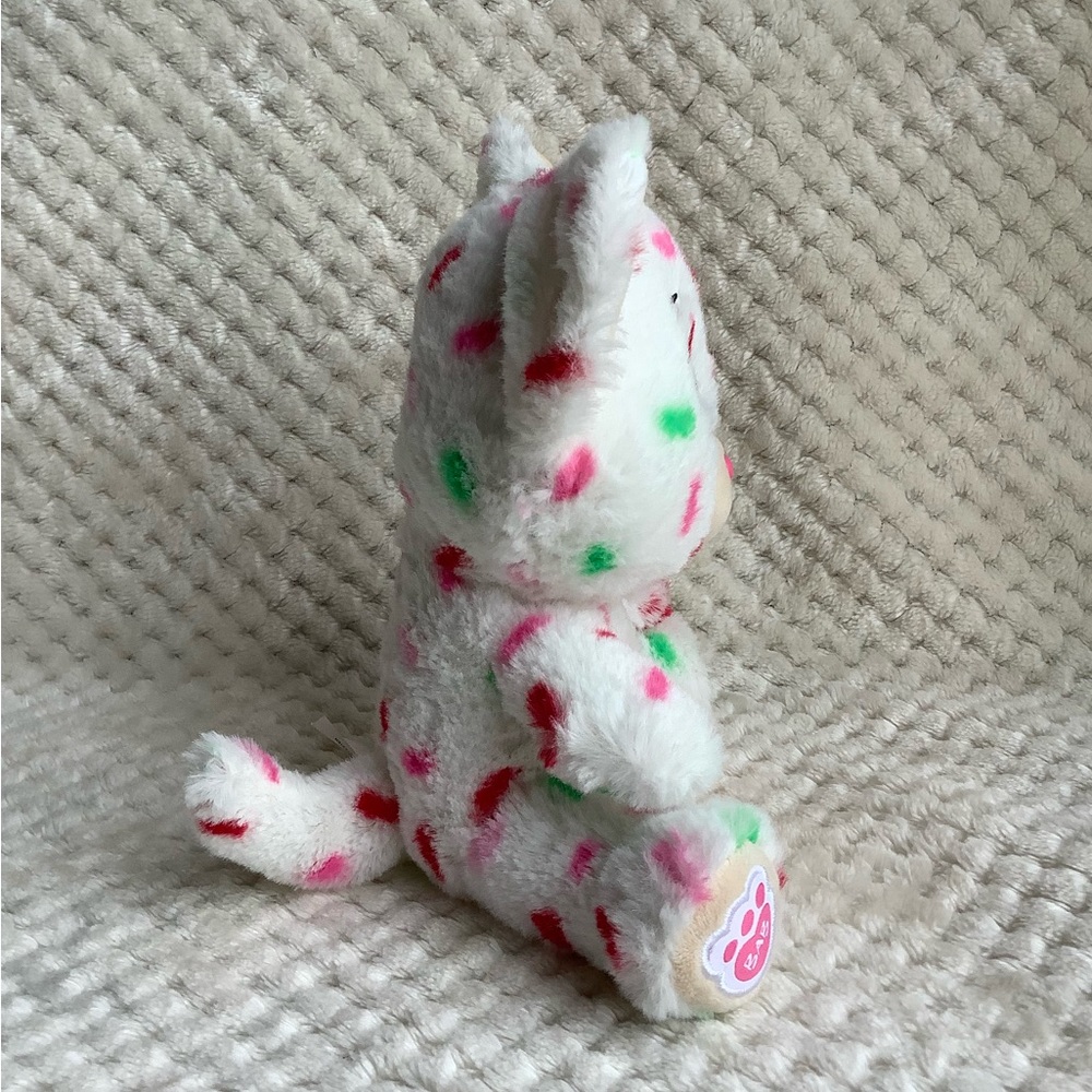 Build A Bear Buddies White Sprinkles Kitty Cat 2017 Mini 7in BAB Stuffed Animal - Picture 7 of 12
